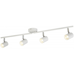 4 LIGHT CYLINDER HEAD SPLIT BAR,WHITE & CHROME