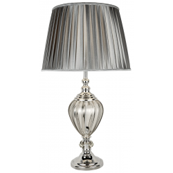 Greyson Table Lamp - Chrome, Smoked Glass & Pewter