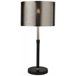 Rachel Table Lamp- Black, Silver, Chrome Metal & B