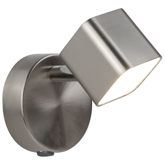 Quad Spotlight Wall Light - Satin Silver Metal