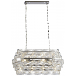 Rene 12Lt Ceiling Pendant - Chrome & Crystal
