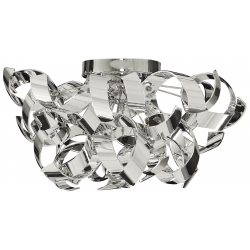 Curls 3Lt Semi-Flush  - Chrome Metal
