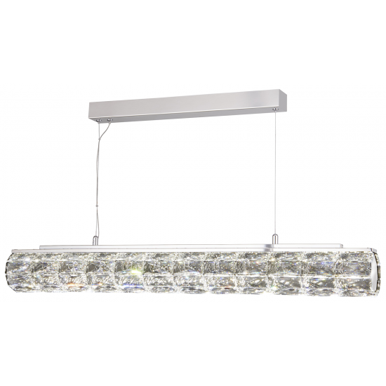 Remy LED Pendant - Chrome & Clear Crystal Trim