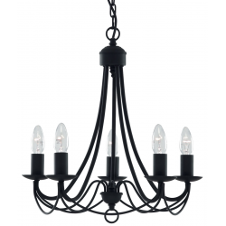 Maypole 5Lt Pendant - Black Metal
