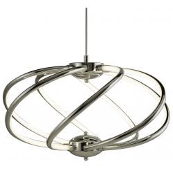 Magic  7Lt Pendant  - Chrome Metal & Opal Acrylic