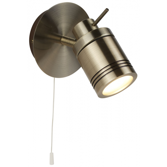 Samson Spotlight Wall Light - Antique Brass Metal