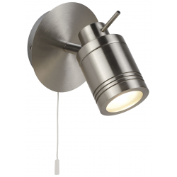 Samson Spotlight Wall Light - Satin Silver Metal
