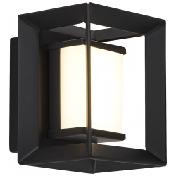 Chaplin Wall Light - Black Metal & Opal Acrylic