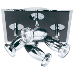 Comet 4Lt Square Spotlight - Matt Black & Polished