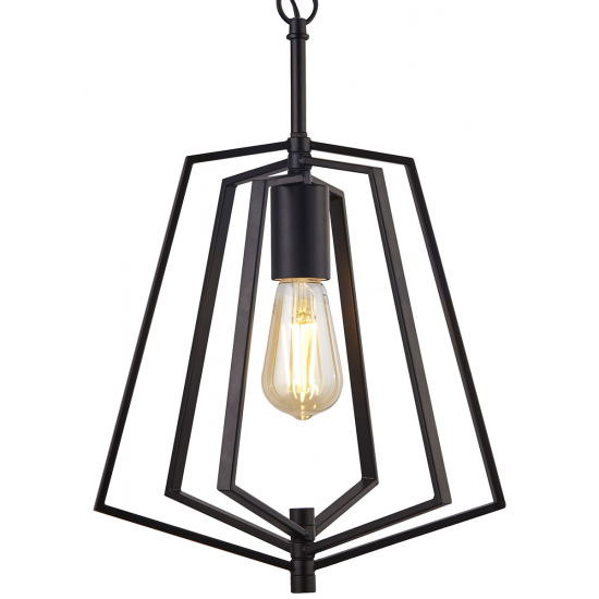 Slinky Ceiling Pendant - Black Metal