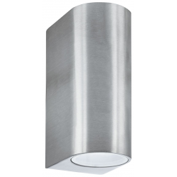 Eiffel 2Lt Outdoor Wall Light- Satin Silver, Clear