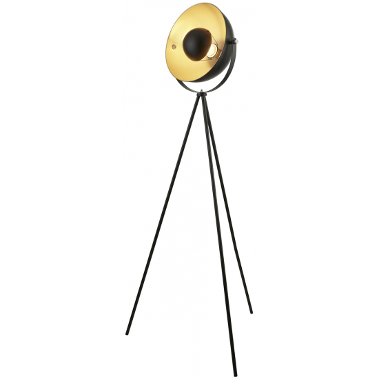 Blink Tripod Floor Lamp - Black Matt Metal & Gold