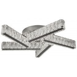 Clover 5Lt LED Flush - Chrome & Clear Glass