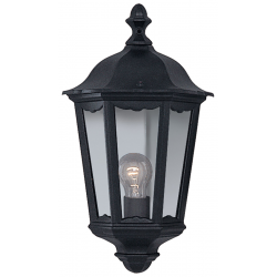 Alex  Outdoor Wall Light - Black Metal & Glass