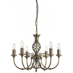 Zanzibar 6Lt Pendant - Antique Brass Metal