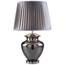 Elina Table Lamp - Chrome, Smoked Glass & Pewter S