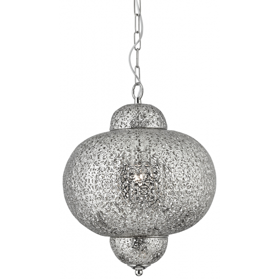 Fretwork Pendant  - Laser Cut Nickel Metal