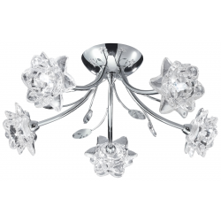 Bellis 5Lt Semi-Flush - Chrome & Clear Glass