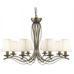 Andretti 8Lt Pendant - Antique Brass & Ivory Strin