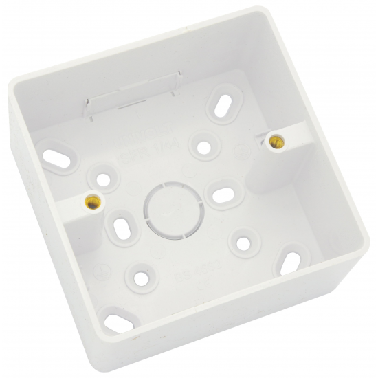1G Surface Box Rnd Corners 2 x KO