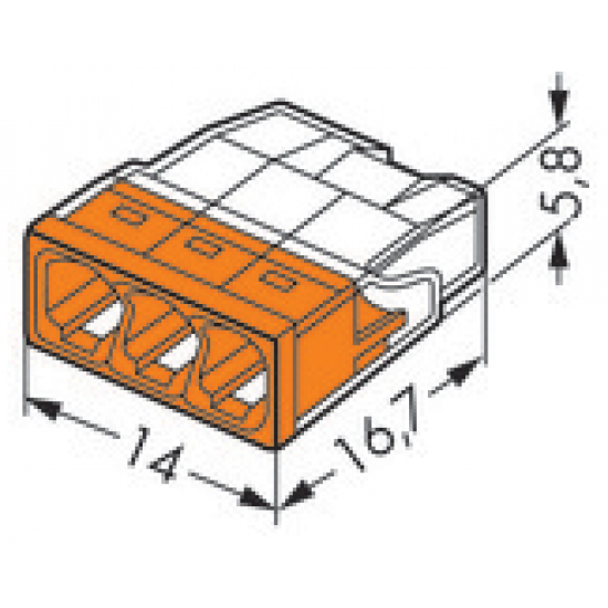 Wago 2273-203 Push-Wire Connector