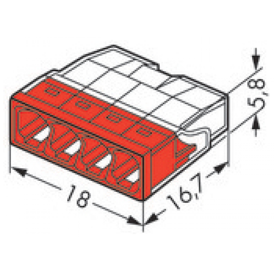 WAGO 2273-204 2.5mm PUSH WIRE 4 Conductor