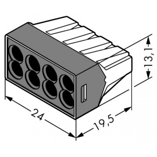 WAGO 773-108 2.5mm Push Wire Connector 8 Conductor