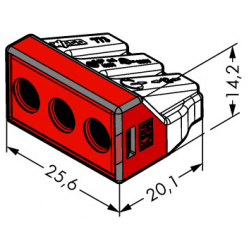 WAGO 773-173 6.0mm 3 Push Wire Connector